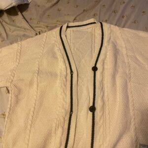 Men's Cream Cardigan Sweater